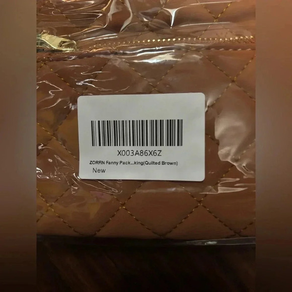 ZORFIN WOMENS BELT/CROSSBODY BAG IN QUILTED BROWN - Picture 12 of 16